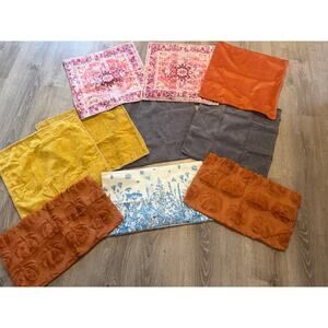 BOHO  SOFT MULTI COLOR & SIZE  10 PIECE BULK THROW PILLOW COVERS NEW